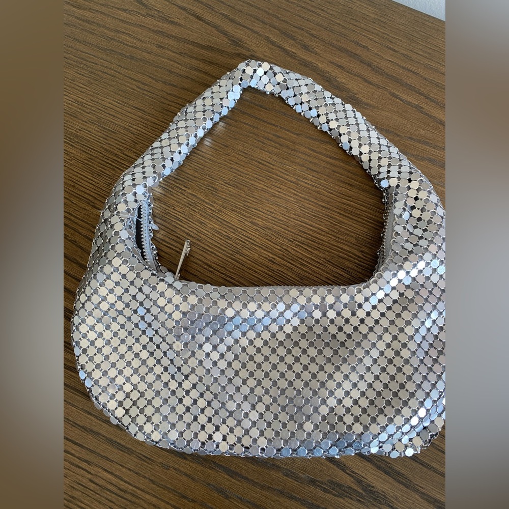 Metallic bag.